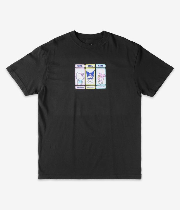 Girl x Hello Kitty & Friends Rainbow Triple OG T-Shirt (black)