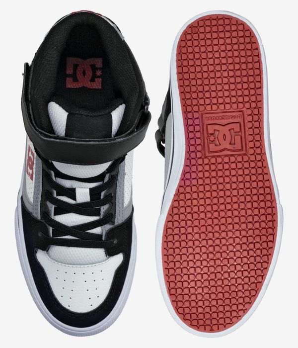 DC Pure High Top Buty kids (white black red)