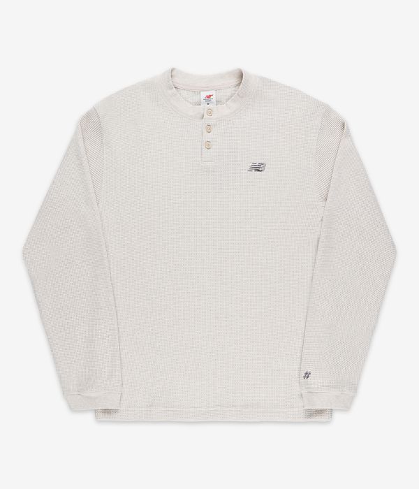 New Balance Numeric Waffle Knit Henley Longues Manches (heather grey)