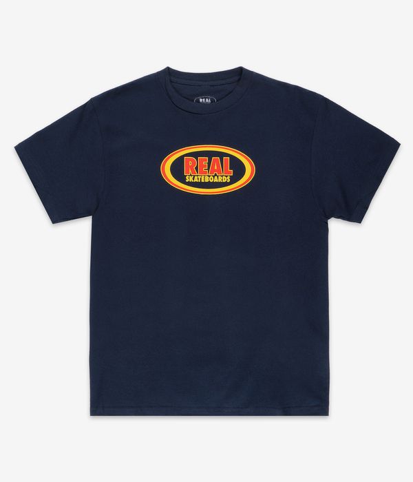 Real Oval T-Shirt (true navy red)