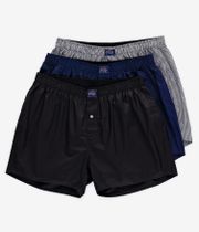 Pop Trading Company Logo Bokserki (black navy gingham) trójpak