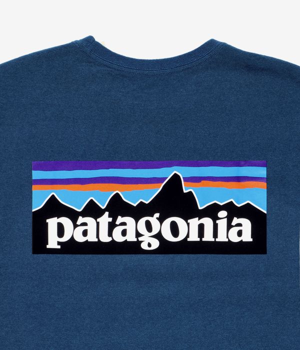 Patagonia P-6 Logo Responsibili Camiseta (wavy blue)