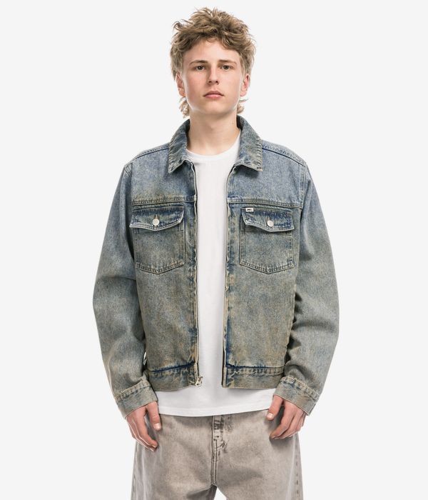 Obey Base Trucker Jacket (heavy vintage light indigo)