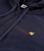 Carhartt WIP American Script Bluza z Kapturem na Zamek (deep night)
