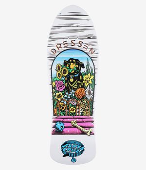 Santa Cruz Dressen Pup Reissue 9.5" Skateboard Deck (white)