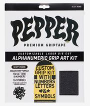 Pepper Griptape Co. G5 Alpha Numeric Grip Kit Papier Grip do Deskorolki (black)