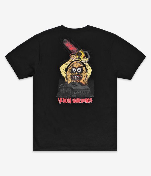 Heroin Skateboards Teggxas Chainsaw T-Shirty (black)