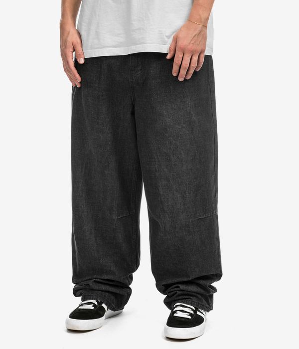 Butter Goods Wide Cut Denim Vaqueros (streaky black wash)