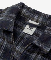 Element Fuzzy Check Zip Overshirt Jacket (brushed plaid dark slate)