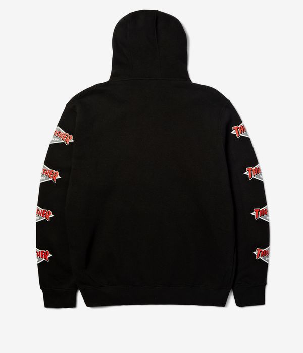 HUF x Thrasher Logo Hoodie (black)
