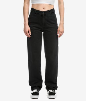 Carhartt WIP W' Pierce Pant Straight Jeans women (black stone washed)