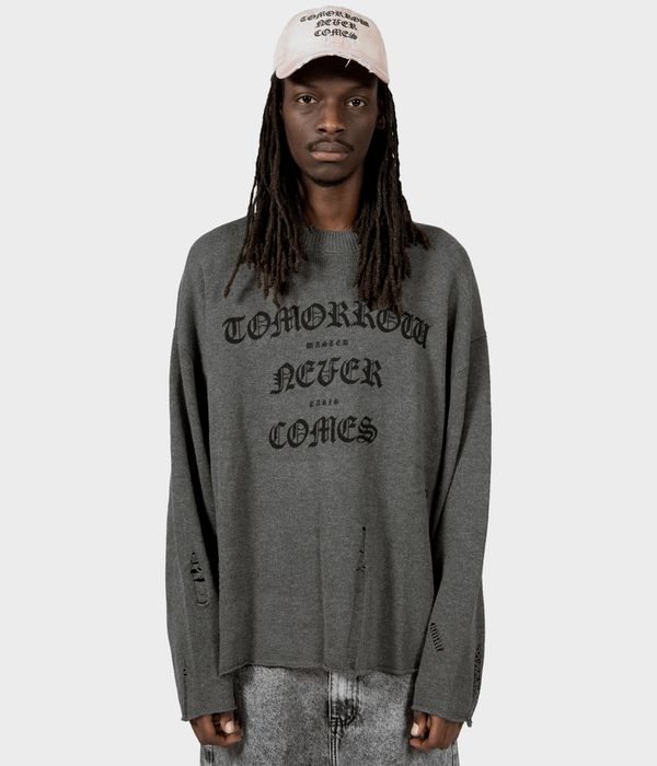 Wasted Paris Destroy Never Comes Sweatshirt (charcoal)
