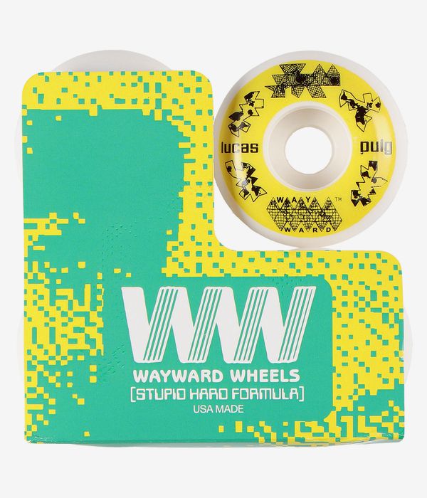 Wayward Puig Pro Classic Rouedas (white yellow) 52mm 101A Pack de 4