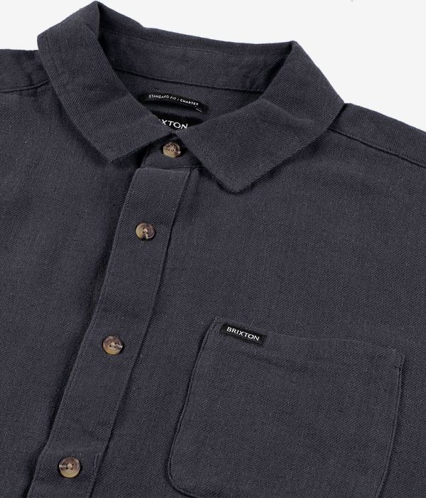 Brixton Charter Org Cttn Shirt (washed black)