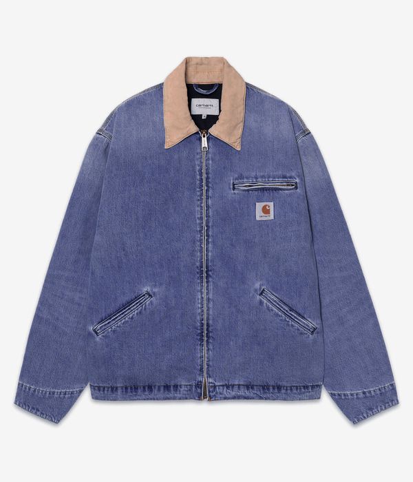 Carhartt WIP OG Detroit Cotton Camano Jacke (blue dusty h brown dark used was)