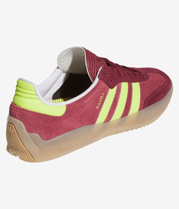 adidas Skateboarding Puig Samba Shoes (maroon semi solar yellow shadow)