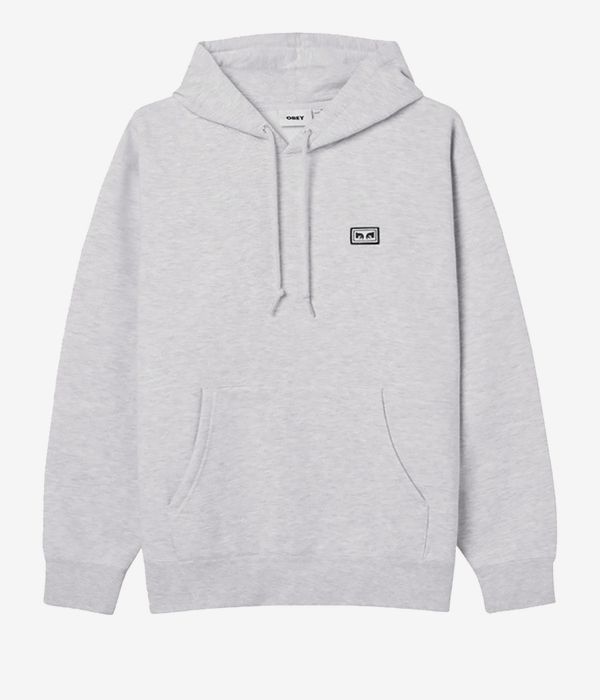Shop Obey Established Works Eyes II Hoodie ash grey online skatedeluxe