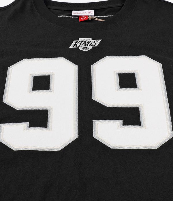 Mitchell & Ness Men's Wayne Gretzky Black Los Angeles Kings Name and Number  T-shirt