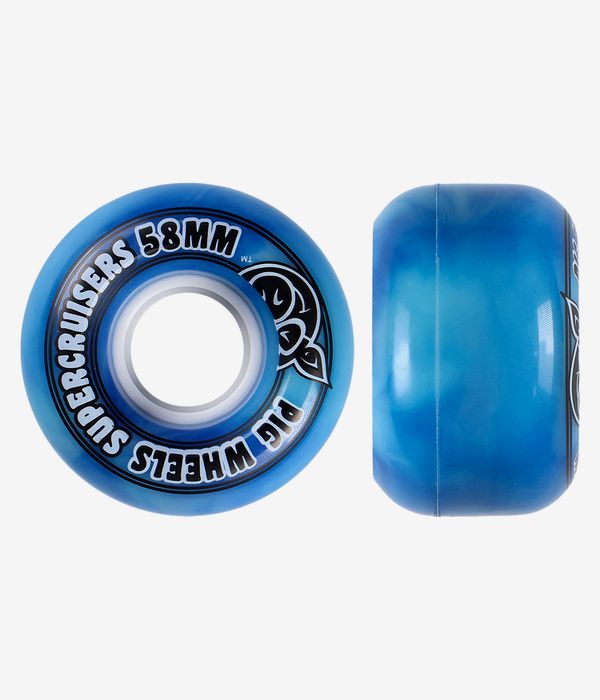 Shop Pig Supercruiser Wheels (blue) 58mm 85A Pack online skatedeluxe