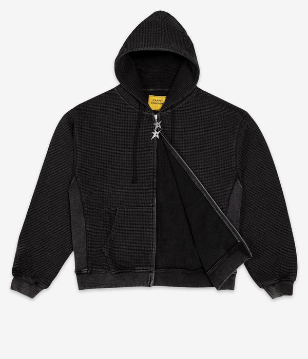 Carpet Company C-Star Double Thermal Zip-Sweatshirt avec capuchon (black)