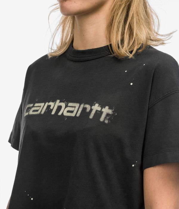 Carhartt WIP Painter T-Shirt women (black destroy wash splatter)