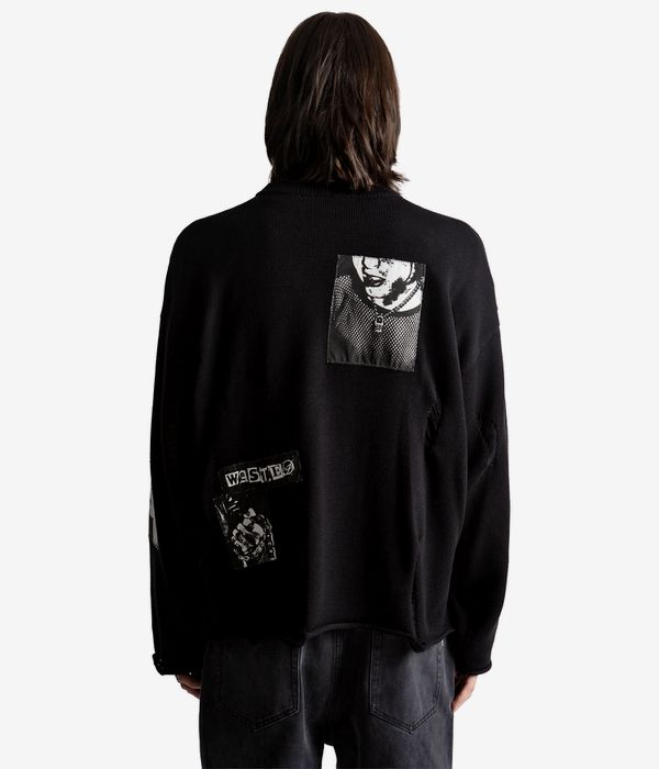 Wasted Paris Taunt Ripped Sweatshirt (black)
