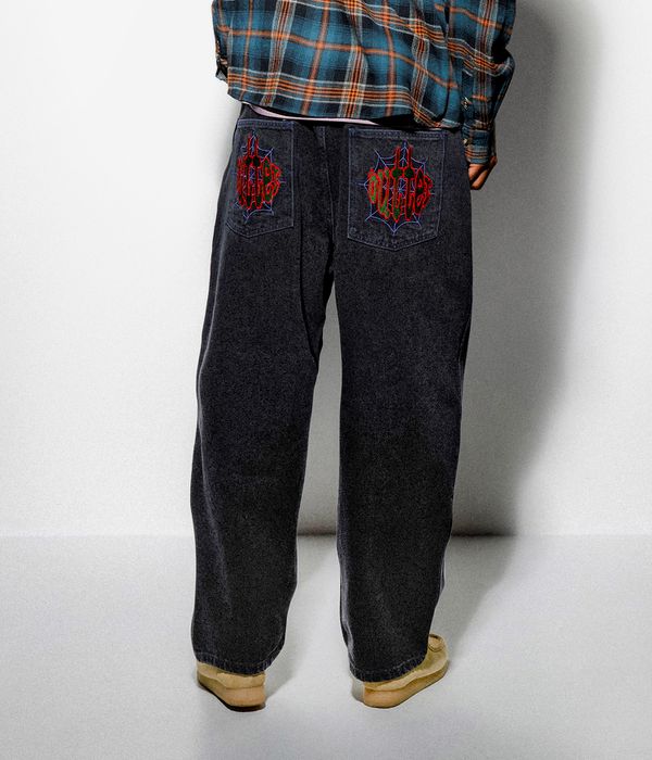 Shop Butter Goods Spider Denim Jeans (washed black) online