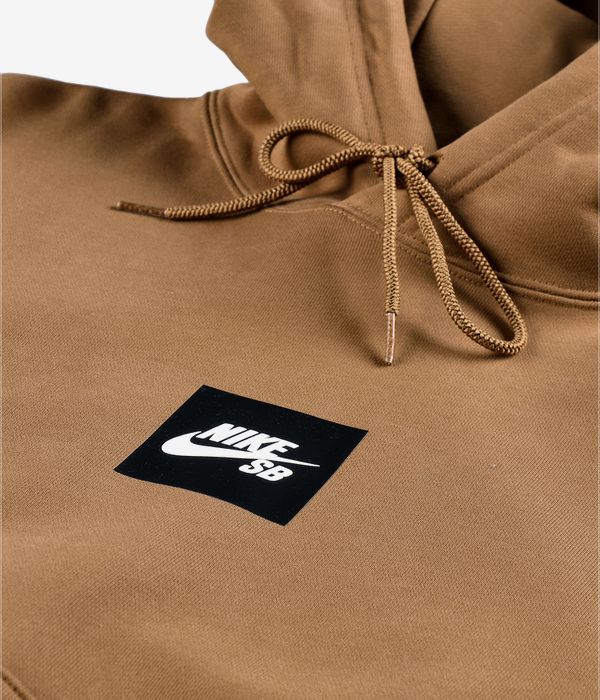 box logo hoodie brown