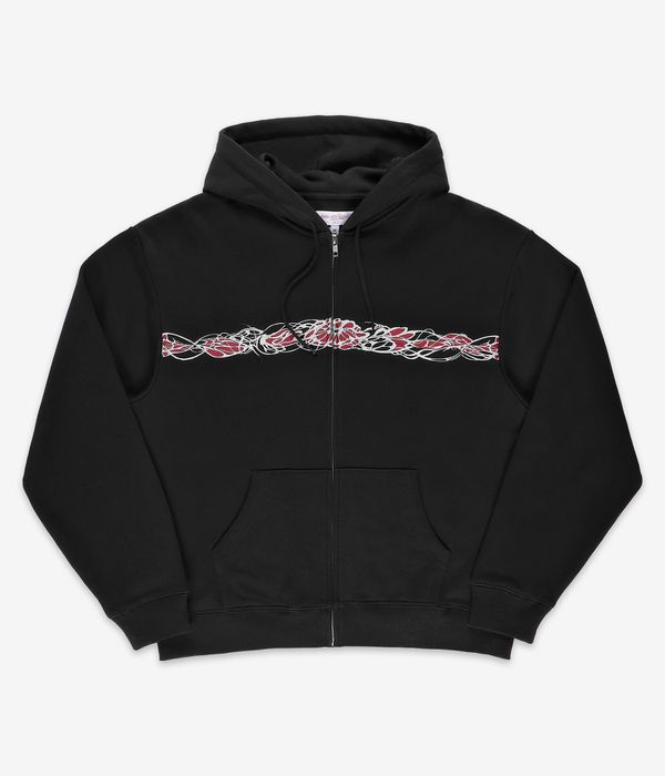 Shop Yardsale Warped Zip Hoodie black online skatedeluxe