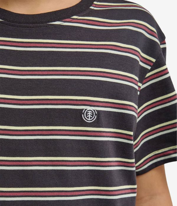 Element Icon Embroidery T-Shirt kids (washed stripes offblack)
