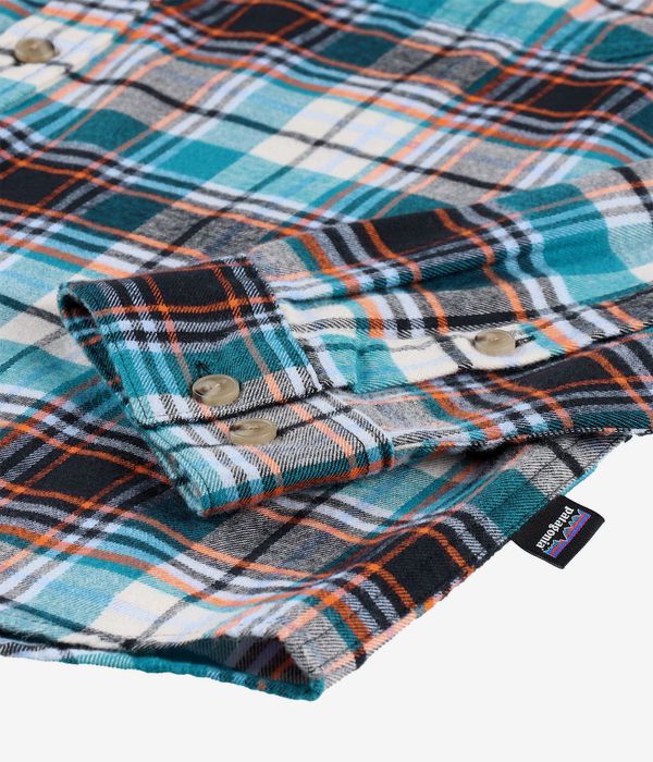 Patagonia Cotton In Conversion LW Fjord Flannel Camisa (lavas belay blue)