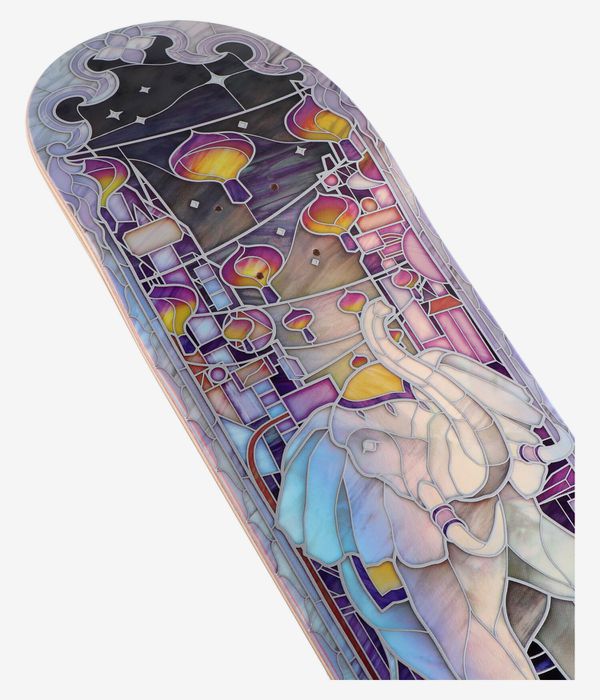 Real Praman Holographic Cathedral 8.5" Skateboard Deck (purple)