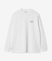 Carhartt WIP Script Embroidery Camiseta de manga larga (white black)