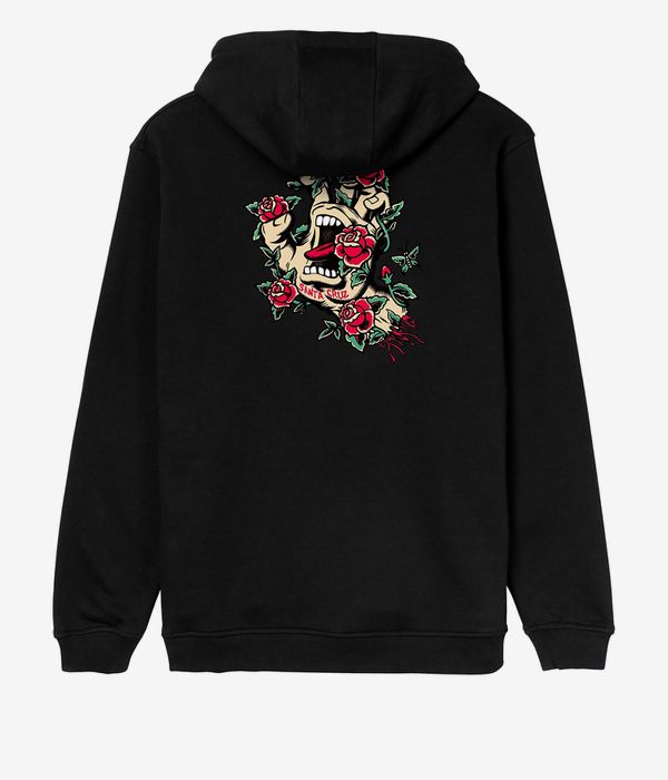 Santa Cruz Screaming Rose Flash Felpa Hoodie (black)