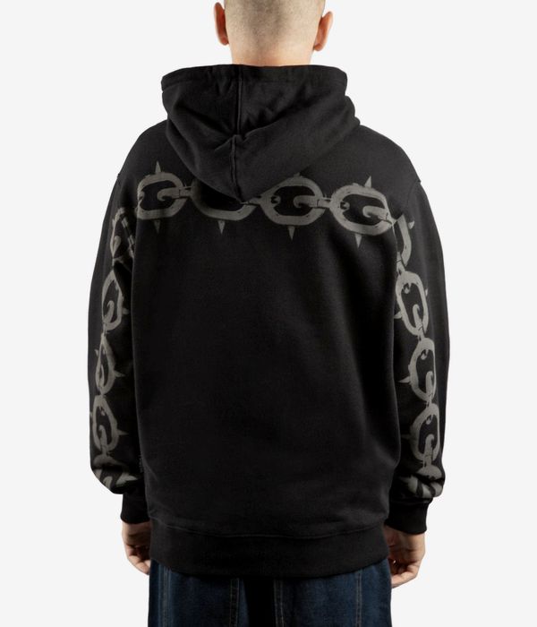 Wasted Paris Chrome Zip-Sweatshirt avec capuchon (black)