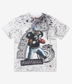 Mitchell & Ness NFL Los Angeles Raiders Player Burst Sublimated Bo Jackson Camiseta (mulit white)