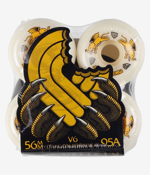 Powell-Peralta Dragons Vallely V6 Symmetrical Medium Ride Wheels (offwhite) 56 mm 95A 4 Pack