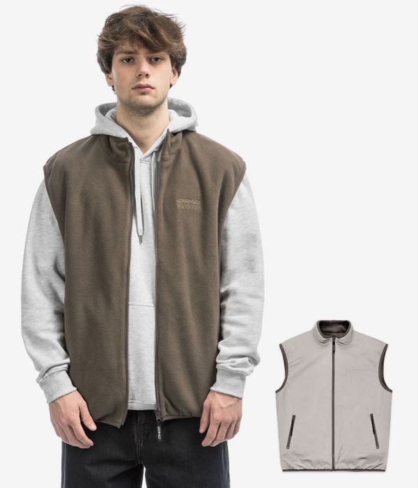 Shop Gramicci Reversible Fleece Vest (taupe) online