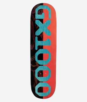 GX1000 Split Veneer 8.5" Skateboard Deck (black orange)