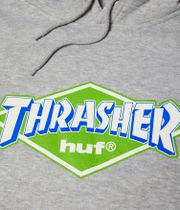 HUF x Thrasher Logo Hoodie (heather grey)