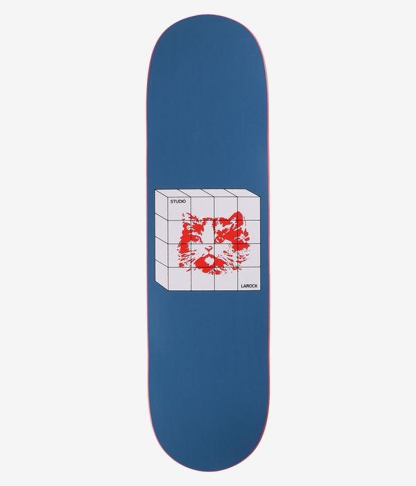 Studio Larock Cat in Cube 8.38" Skateboard Deck (blue)