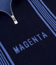 Magenta 1984 Knit Polo Sweatshirt (blue)