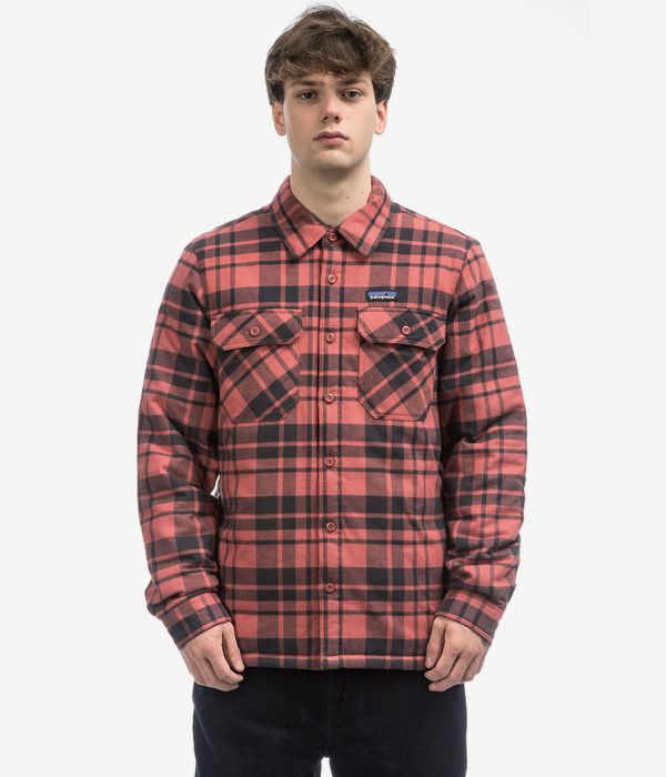 Patagonia Organic Cotton Fjord Flannel Shirt (ice caps burl red)