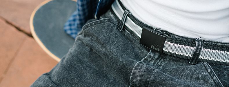 Gürtel aus Leder & Stoff