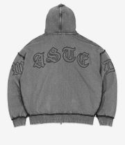 Wasted Paris Kingdom Curve Faded Zip-Hoodie (faded black)