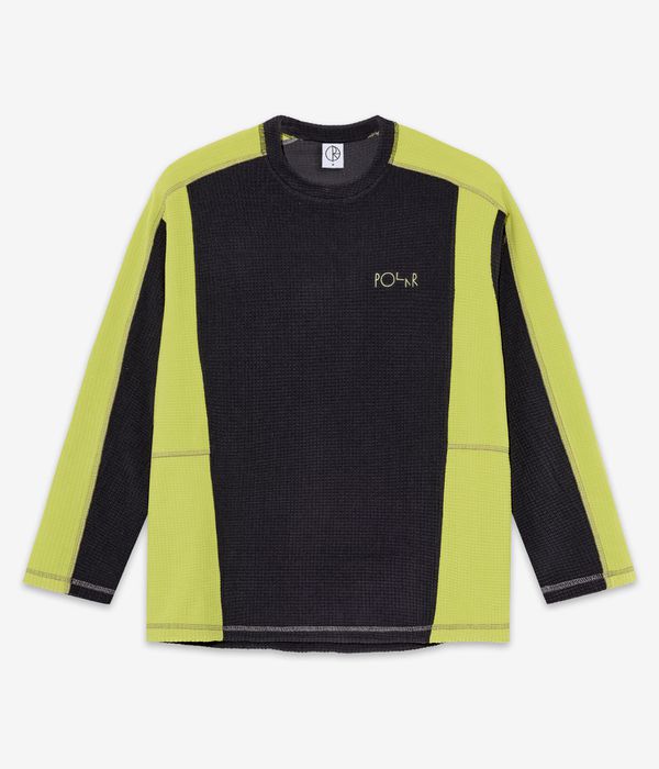 Polar Grid Fleece Sweatshirt (black chartreuse)