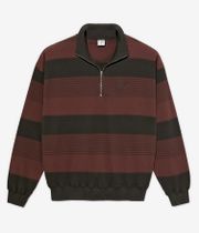 Polar Surf Half Zip Pique Sweatshirt (dirty black brownstone)