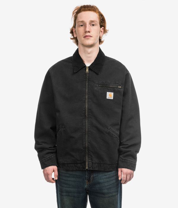 Carhartt WIP OG Detroit Smith Jacke (black black stone washed)