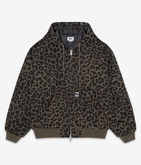 Obey Studded Jacke (dark leopard)