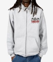 Wasted Paris Bones Zip-Sweatshirt avec capuchon (ash grey)